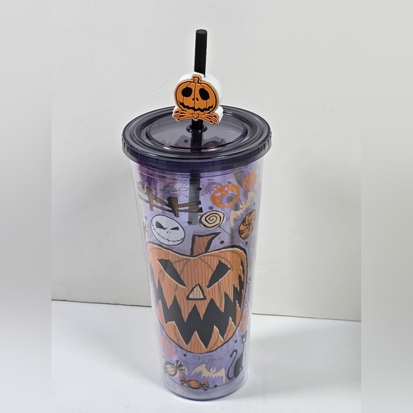 Disney Other - Nbc Disney Nightmare Before Christmas 24 Oz Tumbler Silver Buffalo Nwt